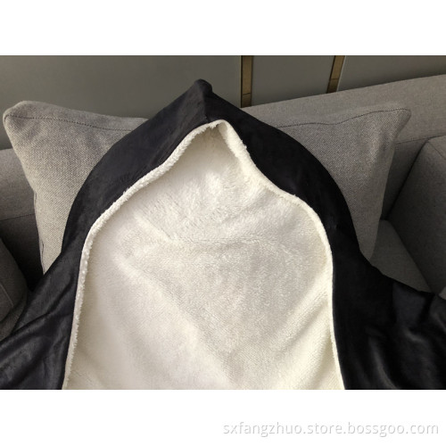 Wholesale Amazon personalized custom print Sherpa wearable hooded blanket